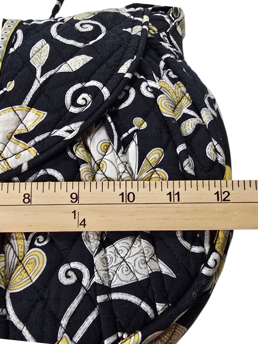Vera Bradley Retired Yellow Bird Print Quilted Crossbody Bag Magnetic Flap NWOT - Picture 10 of 15